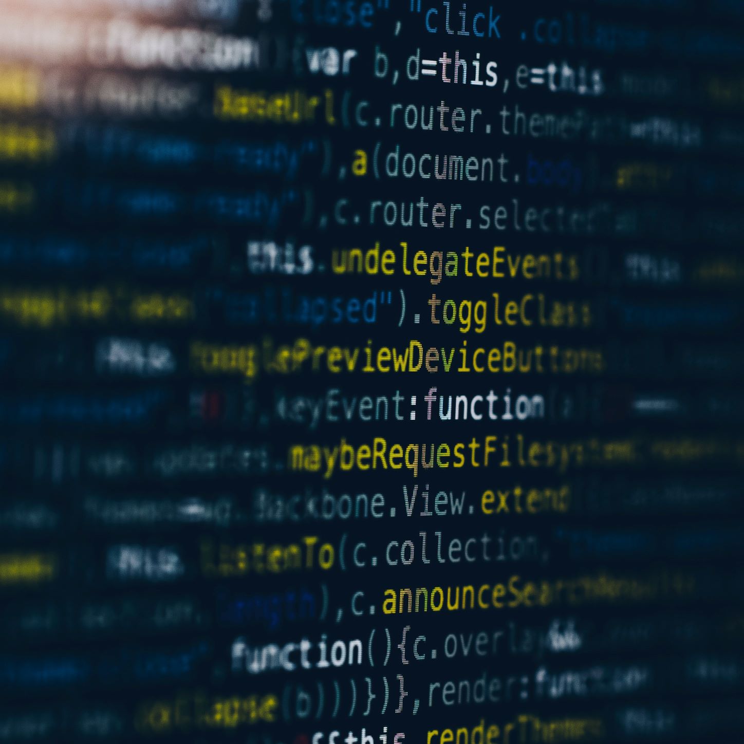 Tela de computador com linhas de códigos escritas